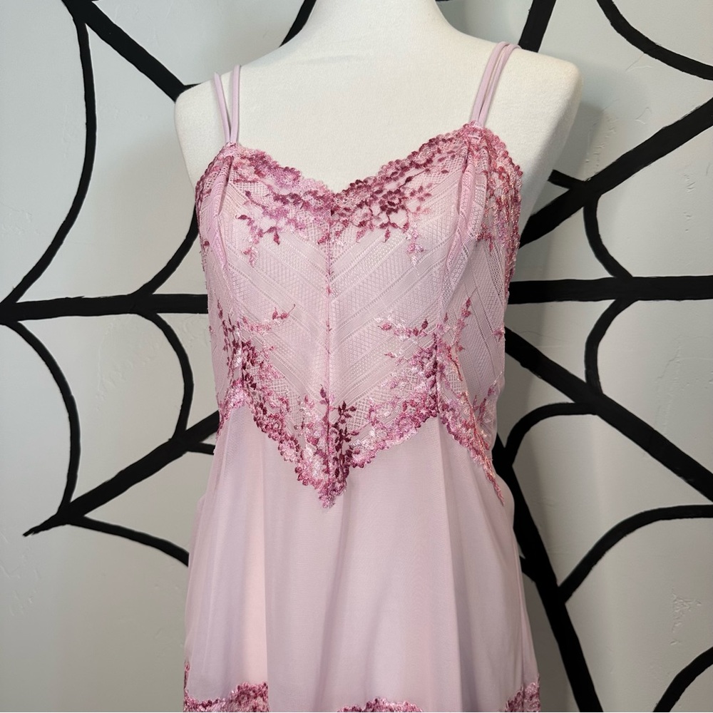pink sheer lace dress - Picture 2 of 6